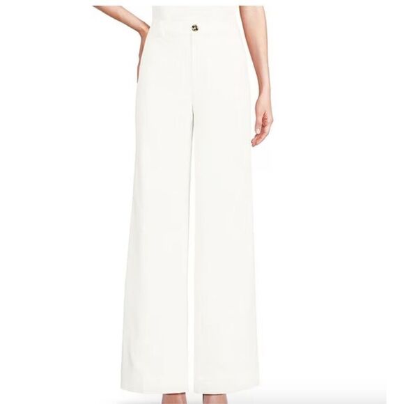 NWT Lilly Pulitzer 33" Colletti High Rise Trouser in Coconut- size 10 - Picture 1 of 12